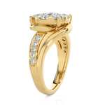 1 5/8 ctw Round Lab Grown Diamond Side Stone Engagement Ring