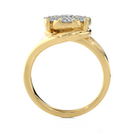 1 5/8 ctw Round Lab Grown Diamond Side Stone Engagement Ring