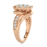 1 5/8 ctw Round Lab Grown Diamond Side Stone Engagement Ring
