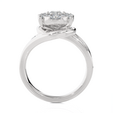 1 5/8 ctw Round Lab Grown Diamond Side Stone Engagement Ring