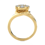 1 5/8 ctw Round Lab Grown Diamond Side Stone Engagement Ring