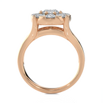 2 5/8 ctw Round Lab Grown Diamond Side Stone Engagement Ring