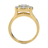 2 5/8 ctw Round Lab Grown Diamond Side Stone Engagement Ring