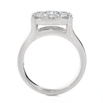 2 7/8 ctw Round Lab Grown Diamond Side Stone Engagement Ring