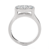 2 7/8 ctw Round Lab Grown Diamond Side Stone Engagement Ring