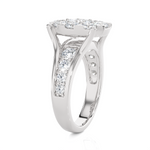 2 1/3 ctw Round Lab Grown Diamond Side Stone Engagement Ring