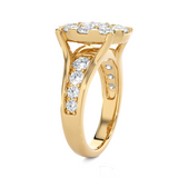 2 1/3 ctw Round Lab Grown Diamond Side Stone Engagement Ring