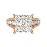 1 1/2 ctw Princess-Cut Lab Grown Diamond Side Stone Engagement Ring