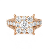 1 1/2 ctw Princess-Cut Lab Grown Diamond Side Stone Engagement Ring