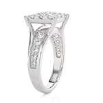 1 1/2 ctw Princess-Cut Lab Grown Diamond Side Stone Engagement Ring