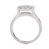 1 1/2 ctw Princess-Cut Lab Grown Diamond Side Stone Engagement Ring