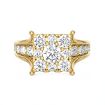 1 1/2 ctw Princess-Cut Lab Grown Diamond Side Stone Engagement Ring