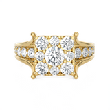 1 1/2 ctw Princess-Cut Lab Grown Diamond Side Stone Engagement Ring