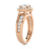 1 3/4 ctw Round Lab Grown Diamond Halo Engagement Ring