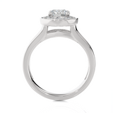 1 3/4 ctw Round Lab Grown Diamond Halo Engagement Ring