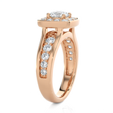1 5/8 ctw Princess-Cut Lab Grown Diamond Halo Engagement Ring