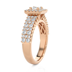1 ctw Round Lab Grown Diamond Halo Engagement Ring