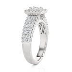 1 ctw Round Lab Grown Diamond Halo Engagement Ring