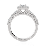 1 ctw Round Lab Grown Diamond Halo Engagement Ring