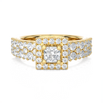 1 ctw Round Lab Grown Diamond Halo Engagement Ring