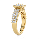 1 ctw Round Lab Grown Diamond Halo Engagement Ring
