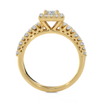 1 ctw Round Lab Grown Diamond Halo Engagement Ring
