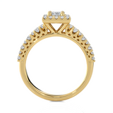 1 ctw Round Lab Grown Diamond Halo Engagement Ring