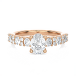 1 1/2 ctw Round Lab Grown Diamond Side Stone Engagement Ring