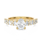 1 1/2 ctw Round Lab Grown Diamond Side Stone Engagement Ring