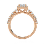 1 1/5 ctw Princess-Cut Lab Grown Diamond Halo Engagement Ring