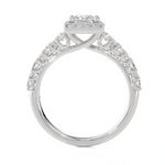 1 1/5 ctw Princess-Cut Lab Grown Diamond Halo Engagement Ring