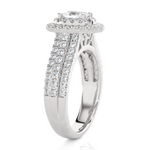1 5/8 ctw Oval Lab Grown Diamond Halo Engagement Ring