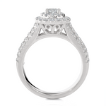 1 5/8 ctw Oval Lab Grown Diamond Halo Engagement Ring