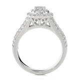 1 5/8 ctw Oval Lab Grown Diamond Halo Engagement Ring