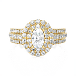 1 5/8 ctw Oval Lab Grown Diamond Halo Engagement Ring