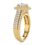 1 5/8 ctw Oval Lab Grown Diamond Halo Engagement Ring