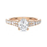 1 3/8 ctw Round Lab Grown Diamond Side Stone Engagement Ring