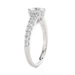 1 3/8 ctw Round Lab Grown Diamond Side Stone Engagement Ring