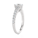 1 3/8 ctw Round Lab Grown Diamond Side Stone Engagement Ring