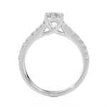 1 3/8 ctw Round Lab Grown Diamond Side Stone Engagement Ring