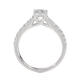 1 3/8 ctw Round Lab Grown Diamond Side Stone Engagement Ring
