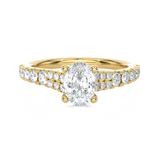 1 3/8 ctw Round Lab Grown Diamond Side Stone Engagement Ring