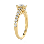 1 3/8 ctw Round Lab Grown Diamond Side Stone Engagement Ring