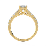 1 3/8 ctw Round Lab Grown Diamond Side Stone Engagement Ring