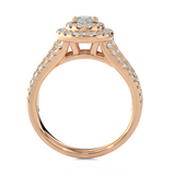 Oval Lab Grown Diamond Halo Engagement Ring