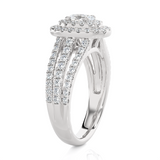 Oval Lab Grown Diamond Halo Engagement Ring