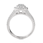 Oval Lab Grown Diamond Halo Engagement Ring
