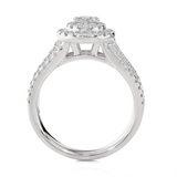 Oval Lab Grown Diamond Halo Engagement Ring