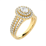 Oval Lab Grown Diamond Halo Engagement Ring