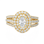 Oval Lab Grown Diamond Halo Engagement Ring